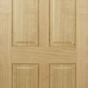 Single Sliding Door & Track - Regency 4 Panel Oak Door - Prefinished