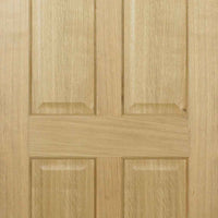 Double Sliding Door & Track - Regency 4 Panel Oak Doors - Prefinished