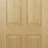 Double Sliding Door & Track - Regency 4 Panel Oak Doors - Prefinished