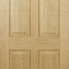 Regency 4P Oak Evokit Pocket Fire Door Detail - 30 Minute Fire Rated - No Raised Mouldings - Prefinished