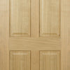 Regency 4P Oak Evokit Pocket Fire Door Detail - 30 Minute Fire Rated - No Raised Mouldings - Prefinished