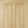 FD30 Fire Door, Regency 4 Panel Oak Door - No Raised Mouldings - 1/2 Hour Fire Rated - Prefinished