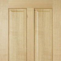 FD30 Fire Door, Regency 4 Panel Oak Door - No Raised Mouldings - 1/2 Hour Fire Rated - Prefinished