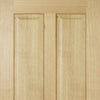 Top Mounted Black Sliding Track & Door - Regency 4 Panel Oak Door - Prefinished