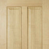 Top Mounted Black Sliding Track & Door - Regency 4 Panel Oak Door - Prefinished