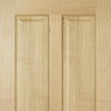 Regency 4P Oak Evokit Pocket Fire Door Detail - 30 Minute Fire Rated - No Raised Mouldings - Prefinished