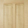 FD30 Fire Door, Regency 4 Panel Oak Door - No Raised Mouldings - 1/2 Hour Fire Rated - Prefinished