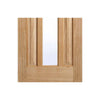 Three Sliding Doors and Frame Kit - Kilburn 1 Pane Oak Door - Clear Glass - Unfinished