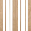 W4 Lincoln Room Divider Door & Frame Kit - Clear Glass - Unfinished Oak - 2031x1246mm Wide