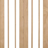 W4 Lincoln Room Divider Door & Frame Kit - Clear Glass - Unfinished Oak - 2031x1246mm Wide