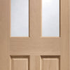 Malton style oak veneer panelled interior door
