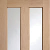 Malton style oak veneer panelled interior door