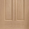 Six Folding Doors & Frame Kit - Malton Oak 3+3 - Bevelled Clear Glass - No Raised Mouldings