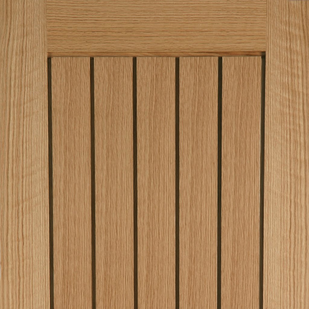 Fire Door, Mexicano Oak - Vertical Lining - 1/2 Hour Fire Rated