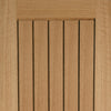 FD30 Fire Door, Mexicano Oak Door - Vertical Lining - 1/2 Hour Fire Rated - Prefinished