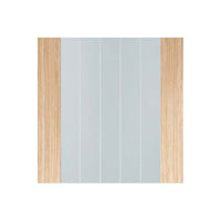 Mexicano Oak Pattern 10 Single Evokit Pocket Door Detail - Clear Glass - Frosted Lines