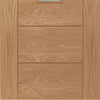 Bespoke Thruslide Surface Palermo Oak Glazed - Sliding Double Door and Track Kit - Prefinished