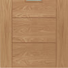 Bespoke Thrufold Palermo Oak 4 Pane Glazed Folding 2+0 Door
