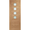 Palermo modern oak veneer glazed interior door
