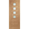 Bespoke Thrufold Palermo Oak 4 Pane Glazed Folding 3+3 Door