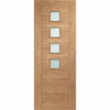 Bespoke Thruslide Palermo Oak Glazed 4 Door Wardrobe and Frame Kit - Prefinished