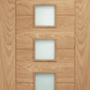 Bespoke Thrufold Palermo Oak Glazed Folding 2+0 Door - Prefinished