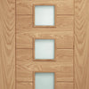 Bespoke Palermo Oak Fire Door - Obscure Glass - 1/2 Hour Fire Rated