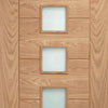 Bespoke Thruslide Palermo Oak Glazed 2 Door Wardrobe and Frame Kit - Prefinished