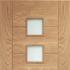 Bespoke Palermo Oak 4L Glazed Single Pocket Door Detail