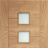 Bespoke Palermo Oak Glazed Single Pocket Door Detail - Prefinished