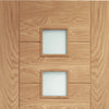 Bespoke Thrufold Palermo Oak Glazed Folding 2+0 Door - Prefinished