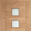 Bespoke Thruslide Palermo Oak 4 Pane Glazed - 2 Sliding Doors and Frame Kit