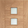 Bespoke Thruslide Palermo Oak Glazed - 4 Sliding Doors and Frame Kit - Prefinished