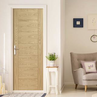 Image: Palermo Statement Solid Oak Door - Unfinished