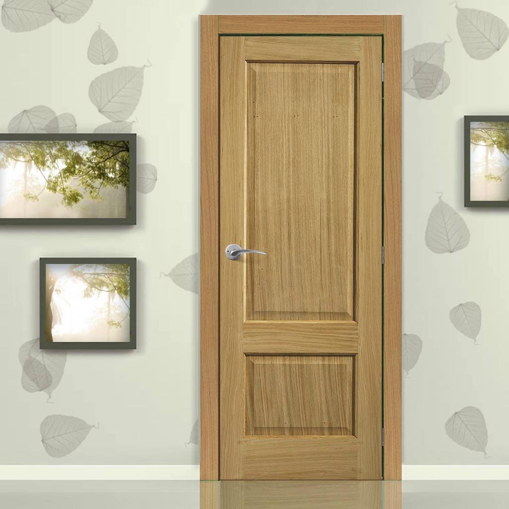 Interior oak veneer traditional panel door