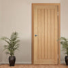 Mexicano Oak Door - Vertical Lining - Prefinished