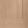 Double Sliding Door & Track - Pattern 10 1 Panel Shaker Oak Doors - Unfinished