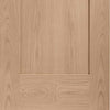 Two Sliding Doors and Frame Kit - Pattern 10 Oak 1 Panel Door - Unfinished