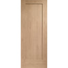 Top Mounted Black Sliding Track & Double Door - Pattern 10 1 Panel Shaker Oak Doors - Unfinished