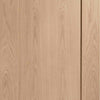 Double Sliding Door & Track - Pattern 10 1 Panel Shaker Oak Doors - Unfinished