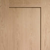 Single Sliding Door & Track - Pattern 10 1 Panel Shaker Oak Door - Unfinished