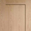 Double Sliding Door & Track - Pattern 10 1 Panel Shaker Oak Doors - Unfinished