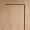 Six Folding Doors & Frame Kit - Pattern 10 Oak 1 Pane 3+3 - Clear Glass - Unfinished