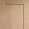 Bespoke Thrufold Pattern 10 1L Oak Glazed Folding 3+2 Door - Prefinished