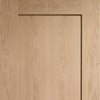 Two Folding Doors & Frame Kit - Pattern 10 Oak 1 Panel 2+0 - Prefinished