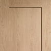 Two Folding Doors & Frame Kit - Pattern 10 Oak 1 Panel 2+0 - Unfinished