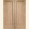 Pattern 10 Oak 1 Panel Door Pair