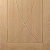 Bespoke Thrufold Pesaro Oak Flush Folding 2+0 Door - Prefinished