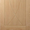 Four Sliding Doors and Frame Kit - Pesaro Oak Flush Door - Unfinished