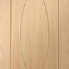 Two Sliding Doors and Frame Kit - Pesaro Oak Flush Door - Unfinished